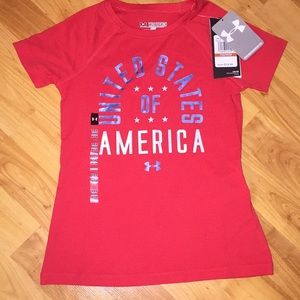 NWT Under Armour Girls YXS heatgear!